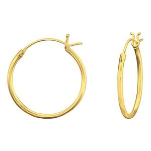 14k Gold Vermeil Hoop Earrings 18mm